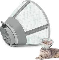 Supet Cat Cone Collar Soft to Stop Licking Scratching, Breathable Comfortable Mesh Recovery Cone for Cats After Surgery Neuter, Lightweight E Cone Collar Alternative (M)