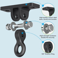 Dolibest Ceiling Mount Swing Hanger Heavy Duty Swing Set Hook - Black2-2PCS - image 2