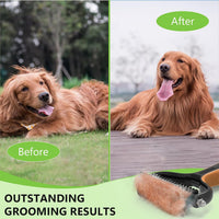 Deshedding Dog Brush for Shedding, Undercoat Rake for Dog&Cat – Essentials for Dogs - Orange - image 2