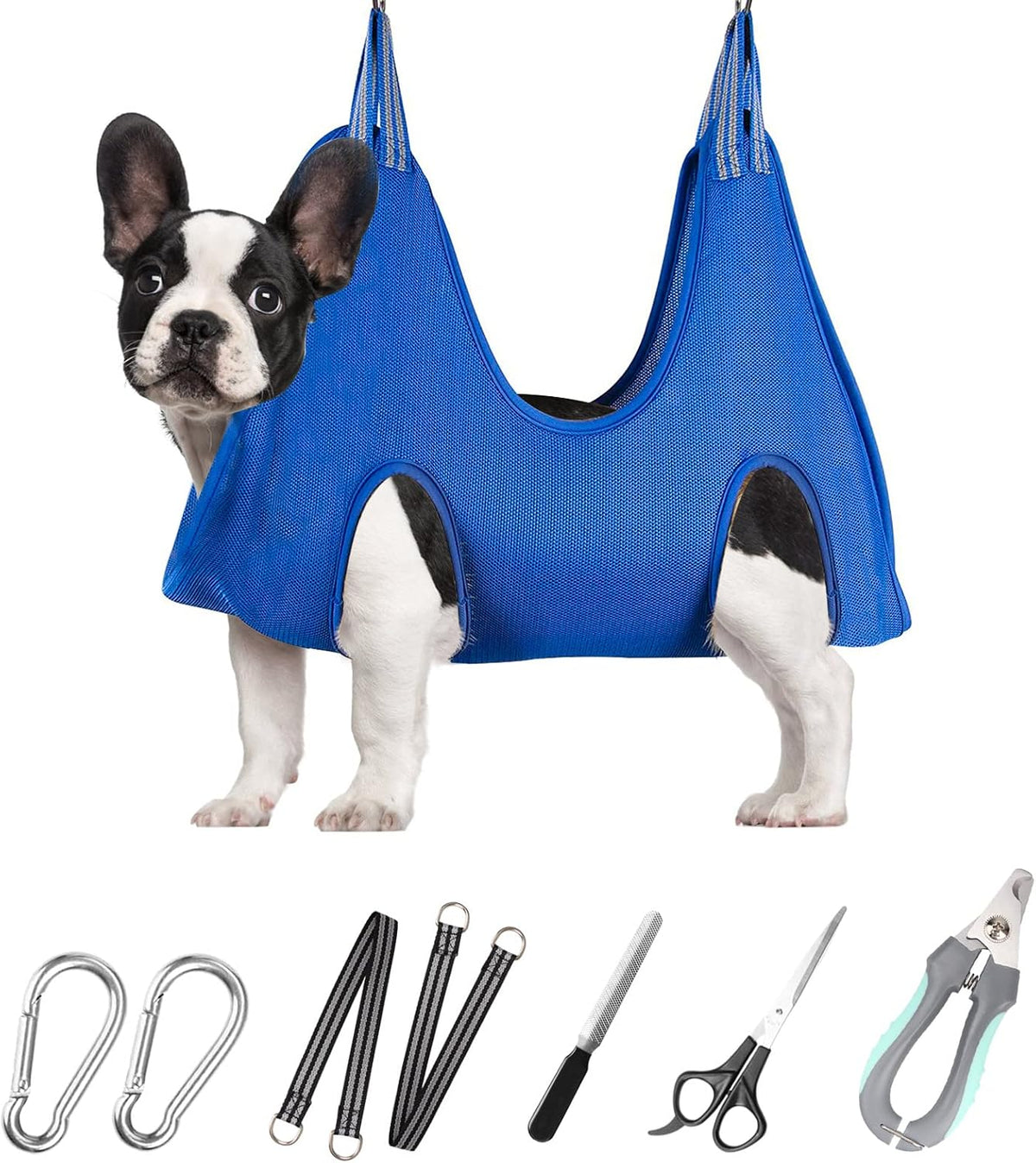 Ateson Pet Grooming Hammock - S for Small Dogs 30LB / Blue