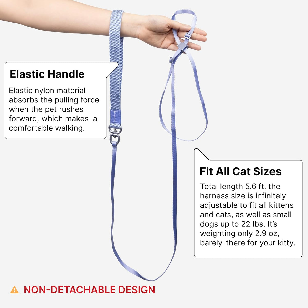 Cat Harness and Leash 2-in-1 - Space Gray - image 4