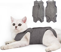 DOTON modal cat recovery suit with back fasteners and drawstring neck