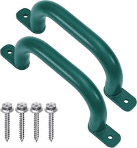 Purife 10 inch matte black metal playground safety handles, 2 pack with screws