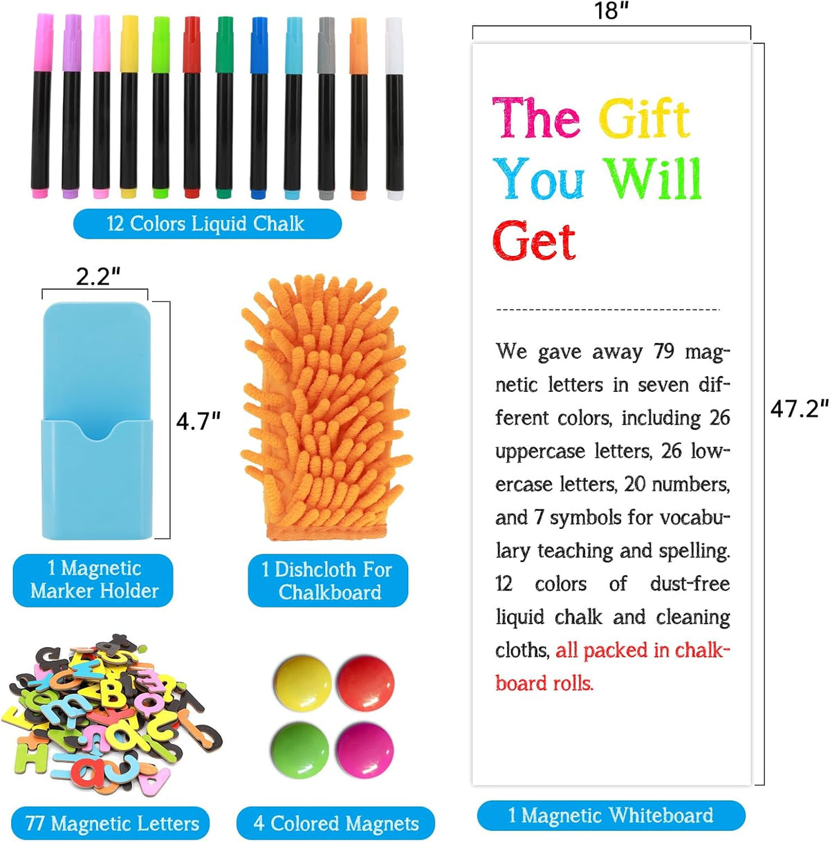 Magnetic Whiteboard Contact Paper - White 1pc / 47.2"W x 18"H - image 2
