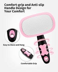 Pet Steam Brush for Dogs & Cats - Large / Pink - image 4