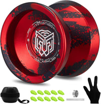 YOYOSTUDIO H17 dual purpose aluminum trick yoyo with strings, glove and case - view 4