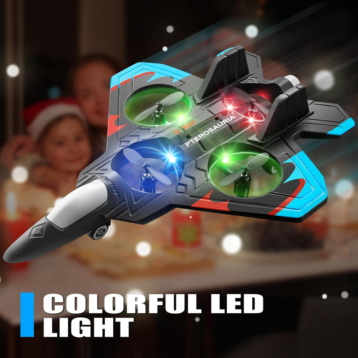 4DRC V32 Foam Remote Control Airplanes RC Planes for Kids Adults - Light Blue-2 Batteries - image 2