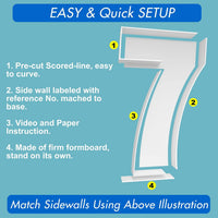 JoyBox Design 3FT DIY Mosaic Balloon Number 1 Frame - Number 7 - image 2