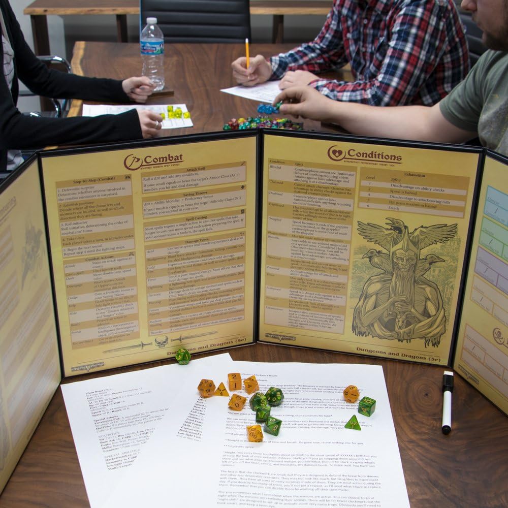 Stratagem The Master's Tome 4-Panel Customizable GM Screen - Green - image 2