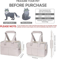 Dog Carriers for Small Dogs, Soft Sided Folding Small Dog Carrier for Dogs Medium Cats Puppies up to 13 Lbs, Washable Breathable Puppy Carrie Carrier for Outdoor Travel (Small Gray)