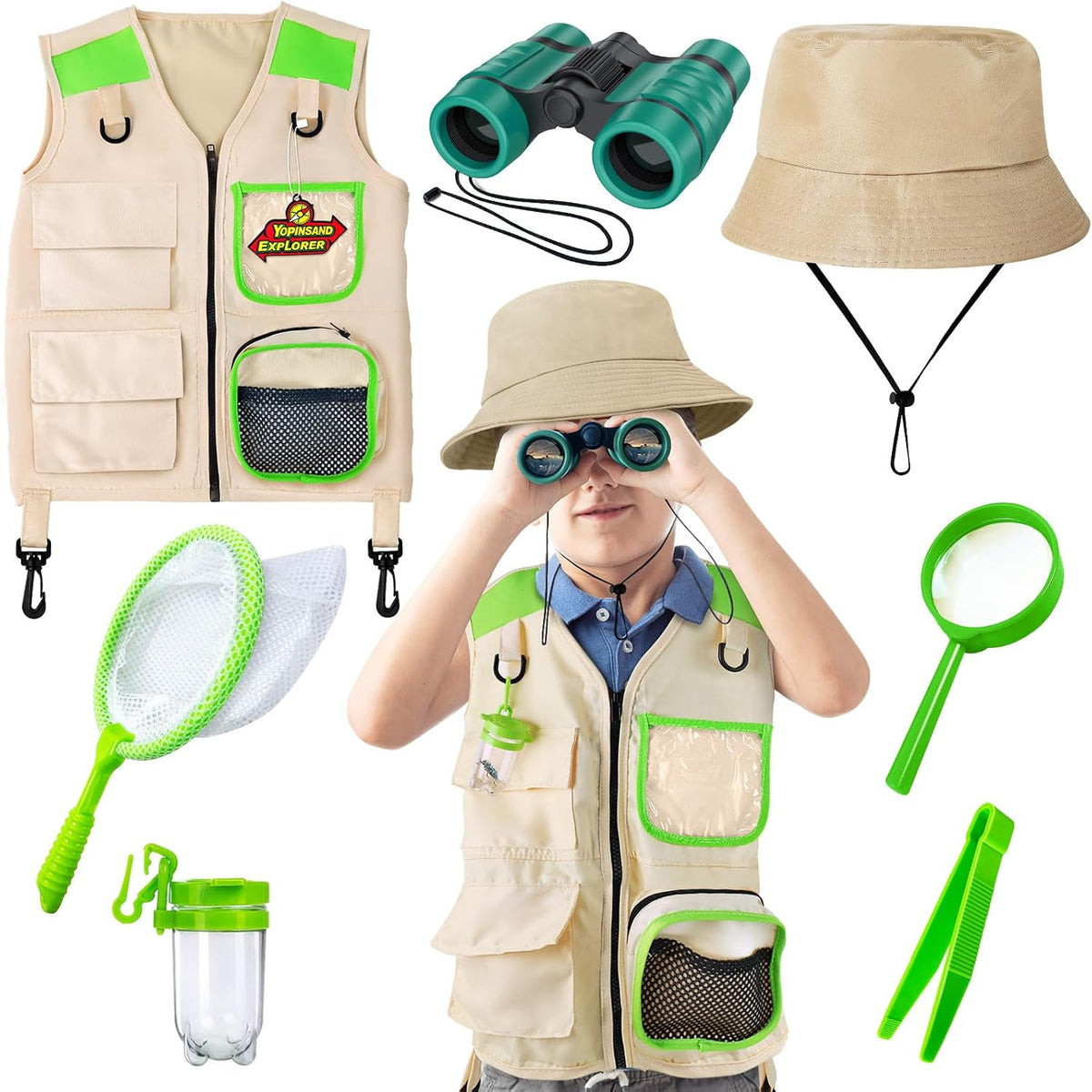 YOPINSAND Kids Explorer Kit & Bug Catcher Kit - Green