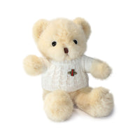 12-inch Fashionable Cozy Sweater Bear with White Sweater