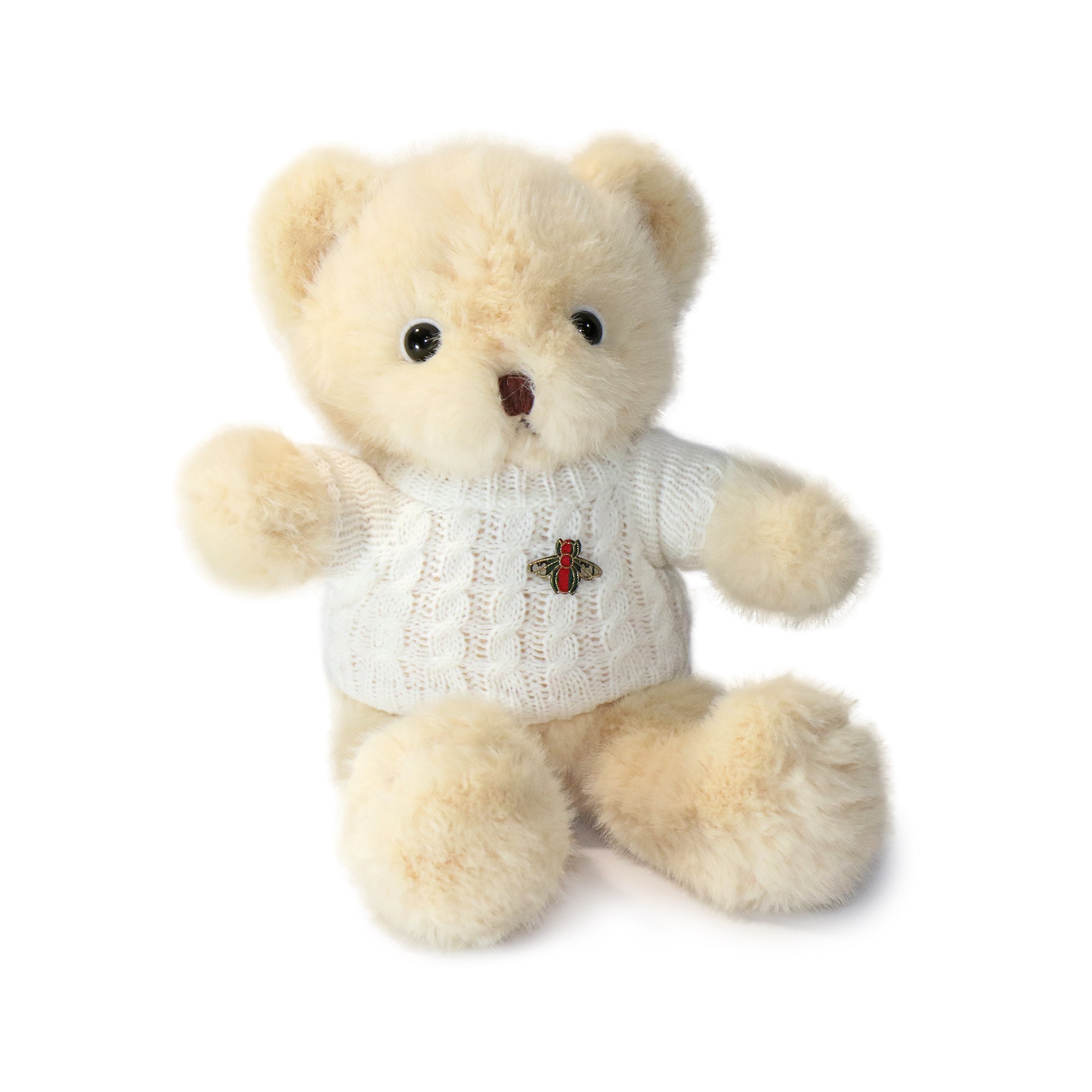 12-inch Fashionable Cozy Sweater Bear with White Sweater