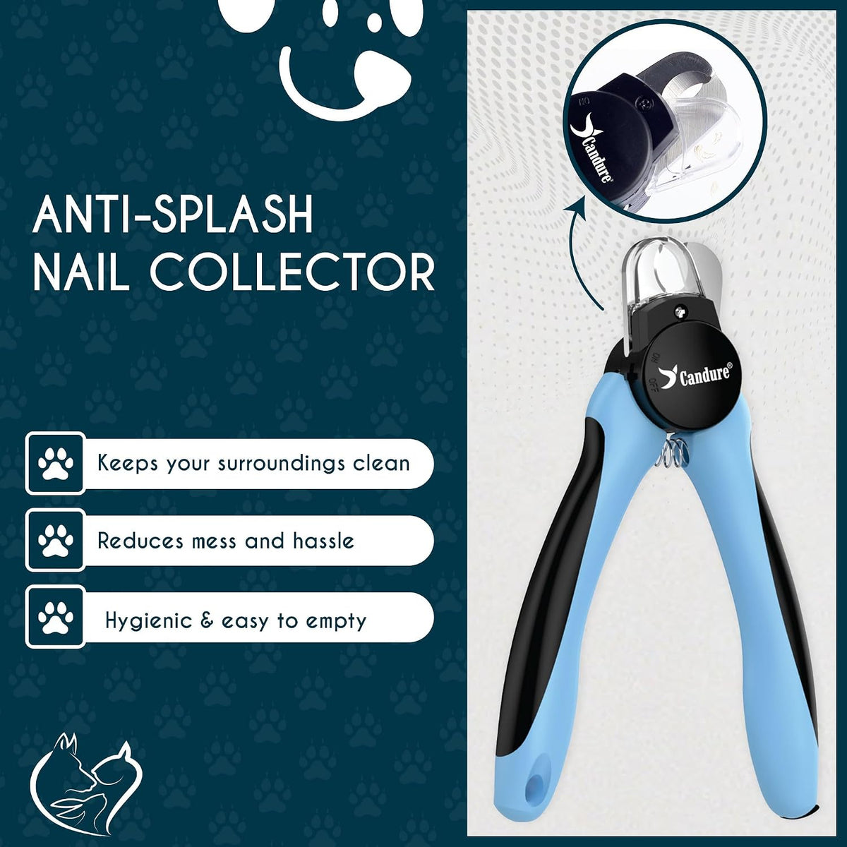 Candure Pet Nail Clippers - Sky Blue / Large to Medium pets - image 2