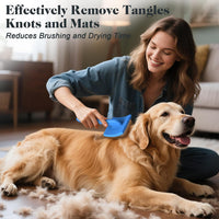 2PCS Slicker Brush for Dogs & Pet Comb - Blue / Large - image 2