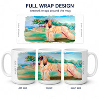 Afghan Hound Ceramic Coffee Mug 15 oz Decorative Large C Handle Mug Cup for Tea, Cocoa Hot Chocolate