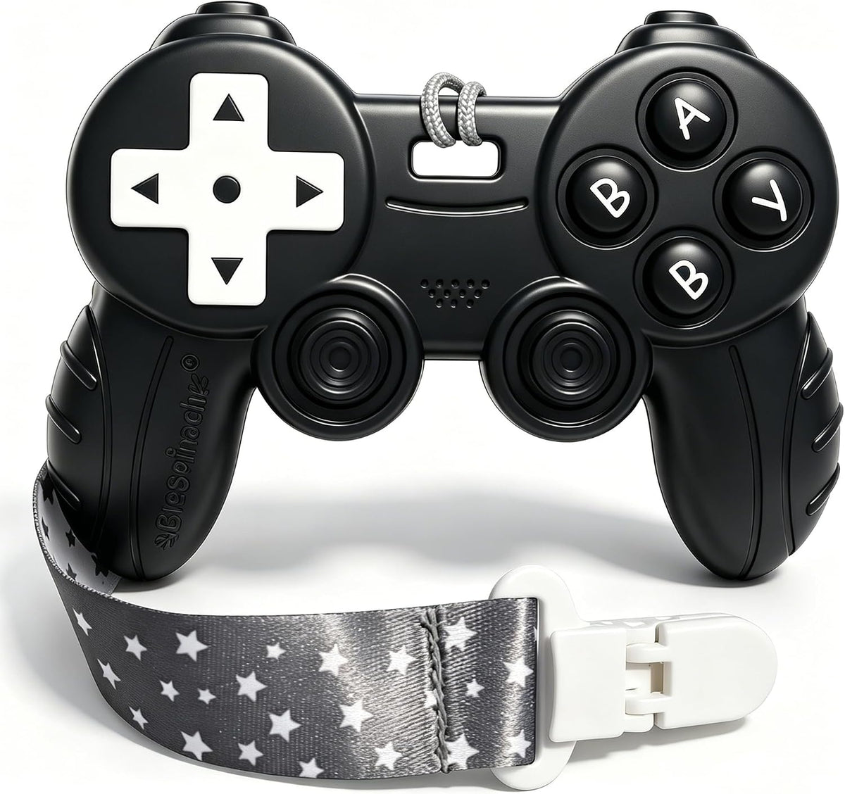 Cool Remote Game Control Teething Toy for Babies 0-6-12 Months - Black