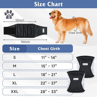 5 Pack Dog Diapers Male, High Absorbing Dog Wraps - Small / Black - image 2