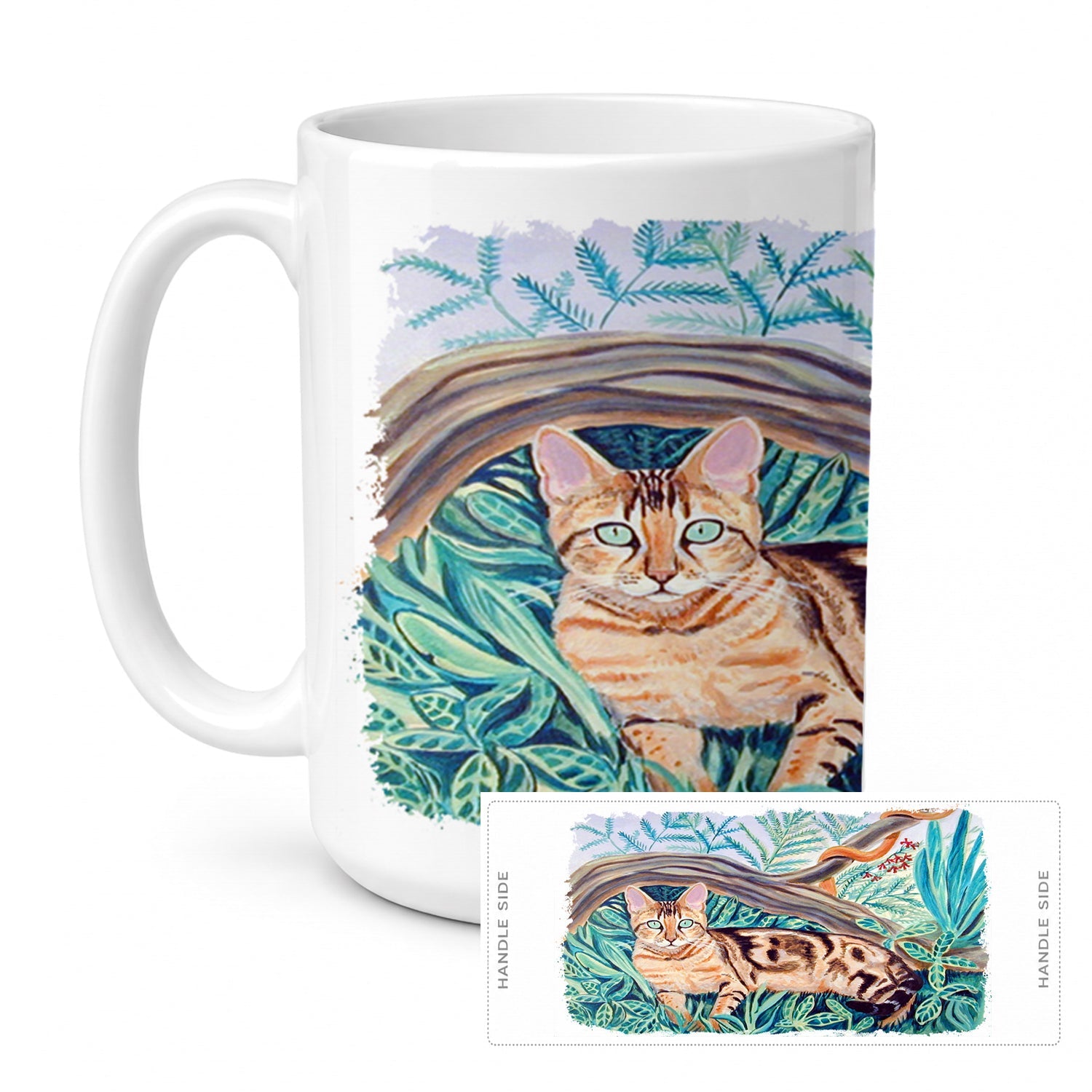 Cat - Maine Coon Ceramic Coffee Mug 15 oz Decorative Large C Handle Mug Cup for Tea, Cocoa Hot Chocolate