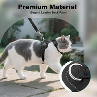 Plutus Pet Adjustable Cat Harness and Leash Set - Black - image 3