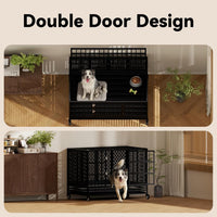 48 Inch Heavy Duty Dog Crate with Wheels - 47.2"L x 28.9"W x 30.9"H - image 3