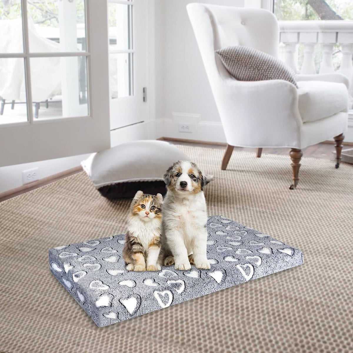 VANKEAN Waterproof Reversible Crate Mat Cool/Warm Washable Joint - S / Grey - image 4