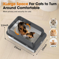 2PACK Stainless Steel Litter Box - Dark Grey / XL - image 2