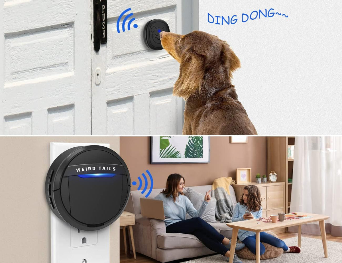 Wireless Doorbell, Dog Bells for Potty Training IP55 Waterproof Doorbell Chime Operating at 950 - image 2