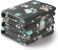Luciphia Dog Blanket 3 Pack - 41x31 inch (Pack of 3) / Grey Paw2
