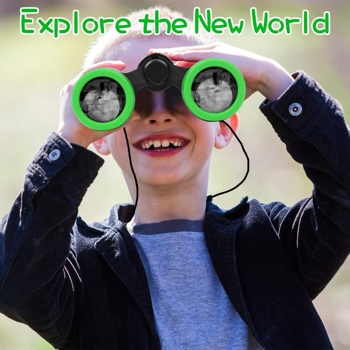 Scotamalone Kids Toy Binoculars Shock Proof for Age 3-12 Years Old - green / one pc (Pack of 1) - image 4