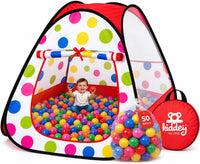 Kiddzery Toddler Ball Pit, Baby Ball Pit - Ball pit with 50 balls