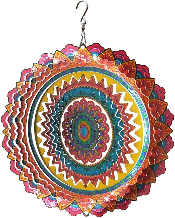 FONMY Wind Spinner Mandala Starry Sky 12 inch 3D Stainless Steel - 6inch / Multicolor - image 3