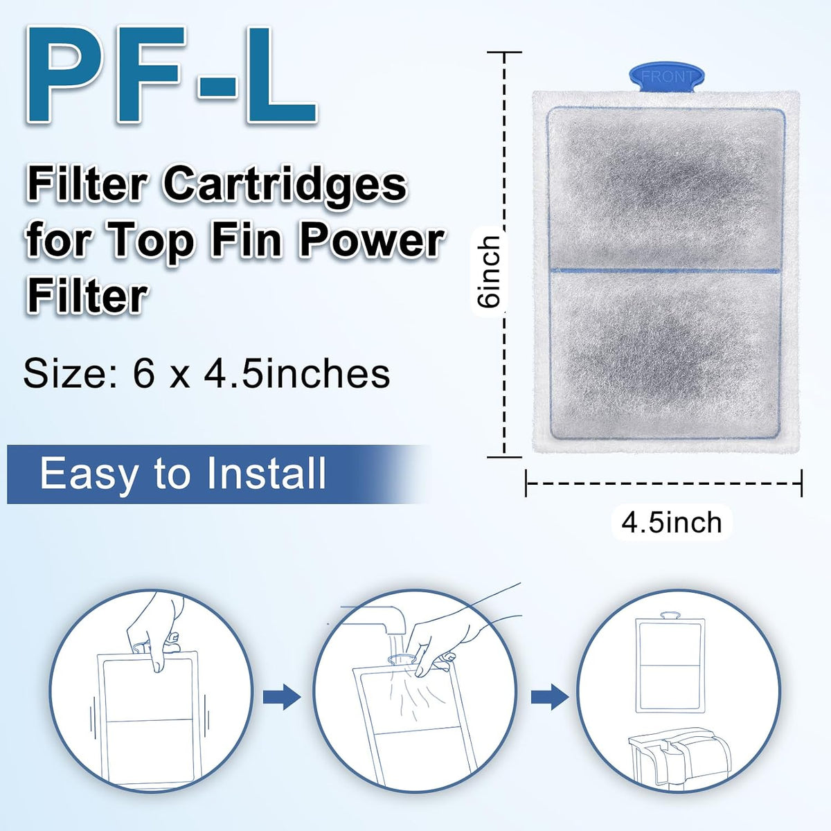 driamor 24 Pack PF-L Fish Tank Filter Cartridges Compatible with PF20 - 24 Pack - image 3