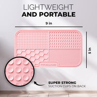 Dog Lick Mat for Dogs, Feeding Pad for Anxious Pets Plus 4 Different Puzzles for Mental Stimulation - 2 Pack / Pink/Lavender - image 3