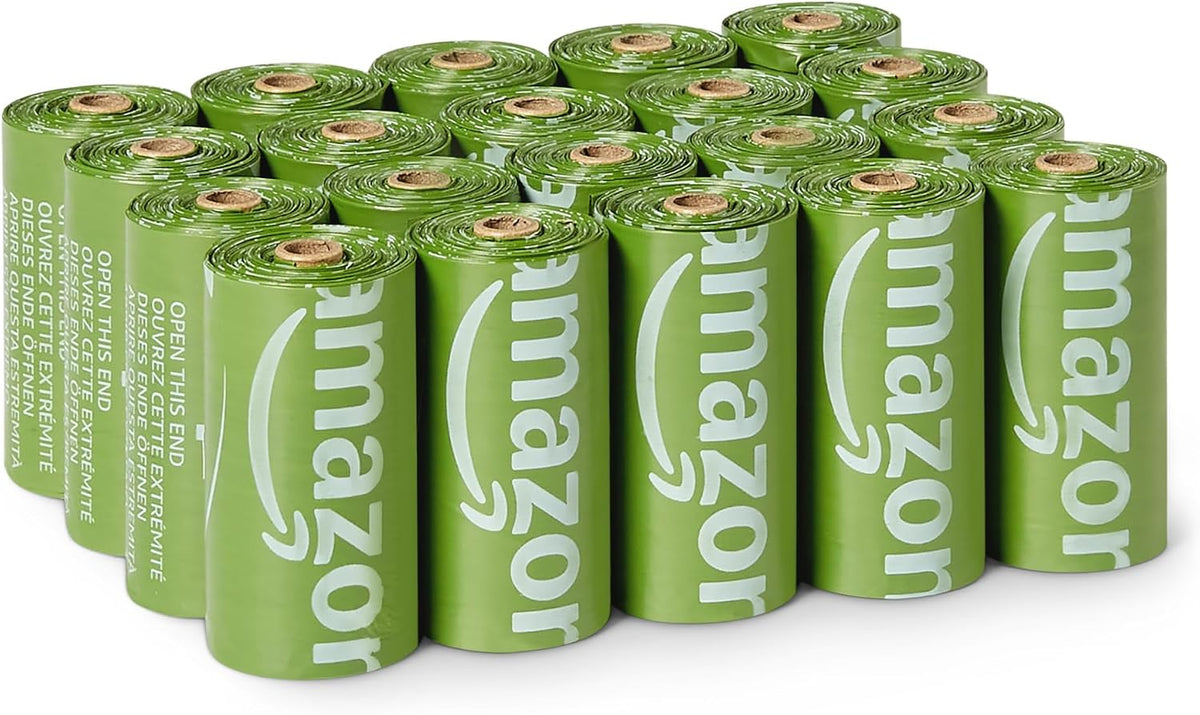 Amazon Basics Dog Poop Bags Rolls - 1 Count (Pack of 300)