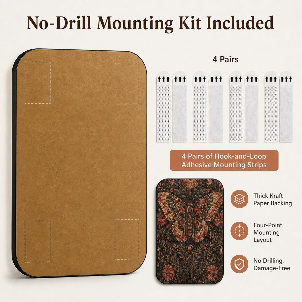 Cat Wall Scratcher, Art Cat Scratching Board for Indoor Cats – Essentials for Cats - Butterfly & Rabbit - image 4