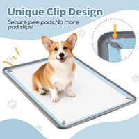 Silicone Puppy Pad Holder Tray with Clips, Fits 24" x 24" Pads – Essentials for Dogs - 36"L x 25"W - image 2