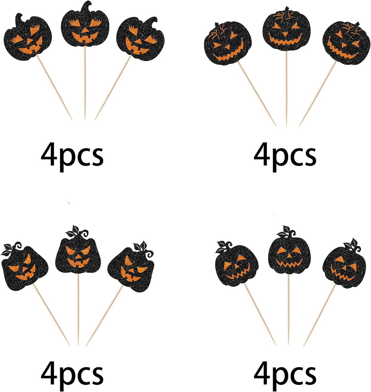 Rsstarxi 24 Pack Ghost Baby Boo Cupcake Toppers Glitter Spooky Little - Design 19 - image 3