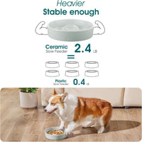 vancasso Slow Feeder Dog Bowl - M - 1.5 Cups / Grayish Cyan - image 4