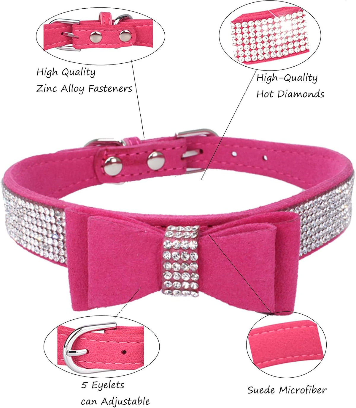 Dog Collar for Small Dogs - XS / rose red1 - image 2