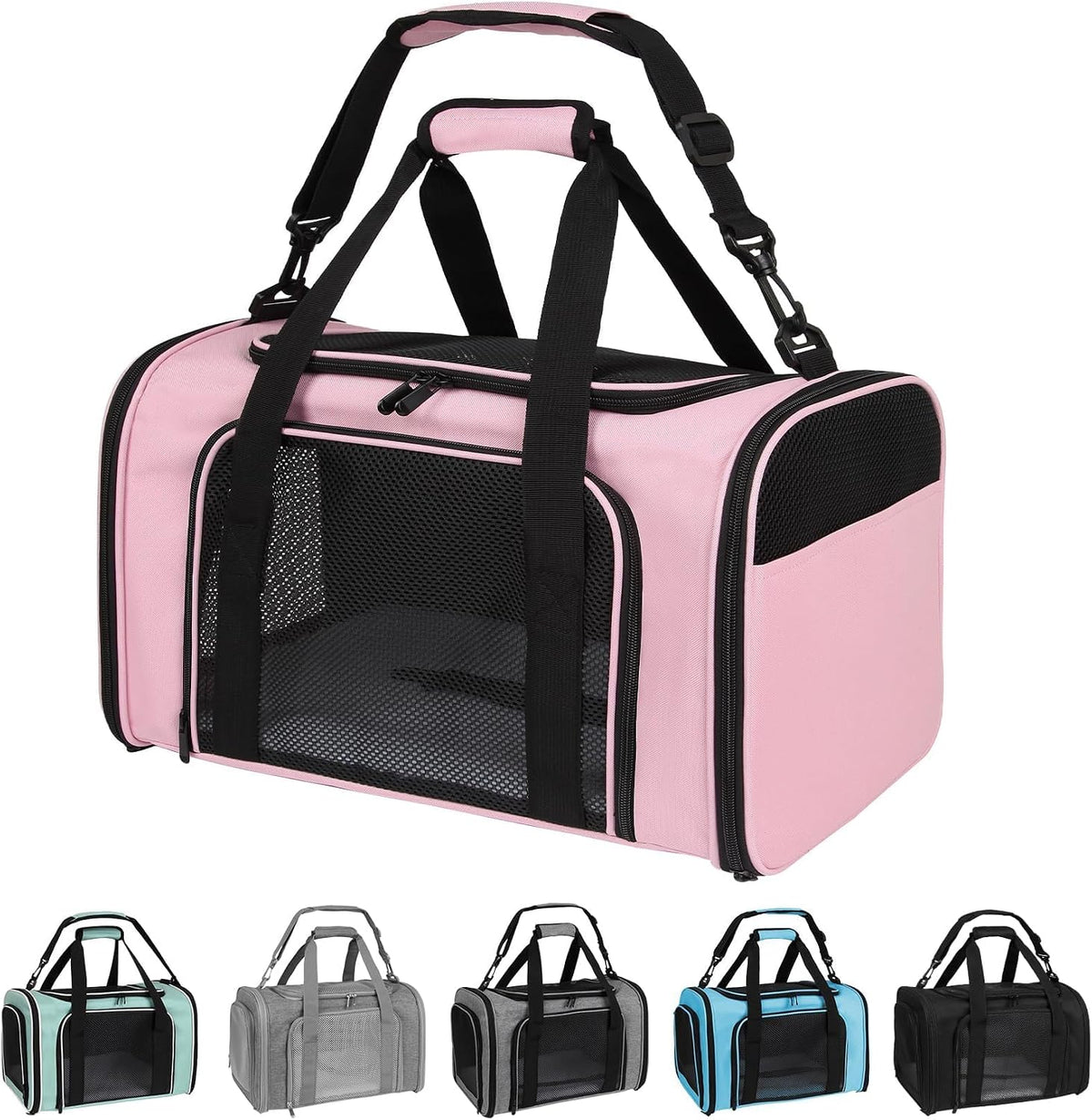 Cat Dog Carriers Soft-Sided - 20.0"L x 13.0"W x 13.0"H / pink