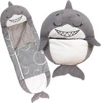 Happy Nappers grey shark 2-in-1 play pillow and sleepy sack, large 66 x 30 inch - view 2