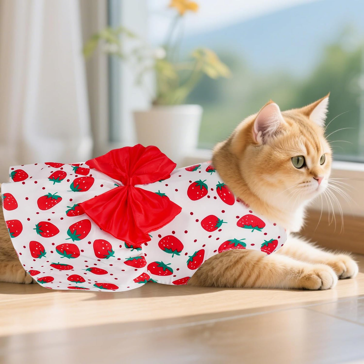 choyaxo Floral Dog Dress Cute Dog Skirt Pet Dress Summer Pet Clothes - Fruits / Small - image 3