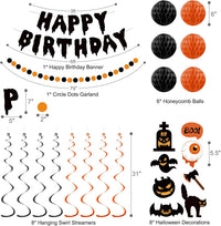 Halloween Birthday Banner - Black & Orange / Halloween - image 2