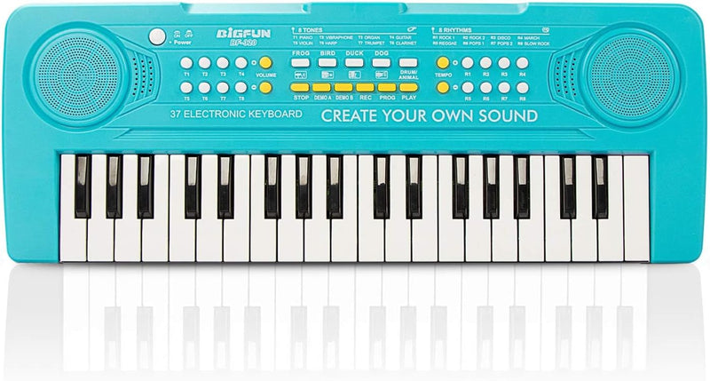 Keyboard Piano for Kids, BIGFUN 37 Keys Toddler Piano Instrument Toy, Blue – Fun for Kids & Family - Blue