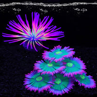 2pcs Silicone Glowing Effect Aquarium Fish Tank Decorations - Pink