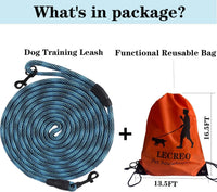 Long Dog Leash Tie-Out Check Cord - Blue / 50FT - image 3