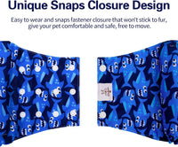 CuteBone Washable Dog Diapers Male with Snaps Reusable 3pcs a Pack - Buttons-Shark&Dinos&Monster / L(17"-21") - image 2