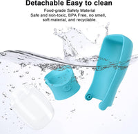 Portable Dog Water Bottle Dispenser [Leak Proof & Foldable] Dog - Blue / 12OZ - image 4
