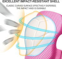 Adjustable Kids Helmet with Knee Pad, Elbow Pads & Wrist Guards - pink / Small( 3- 8 years ) - image 4